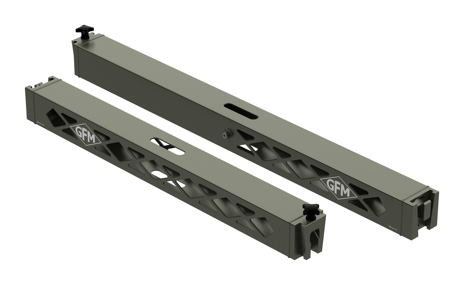 Two GF-Mod Jib extension modules with the dovetail connection open