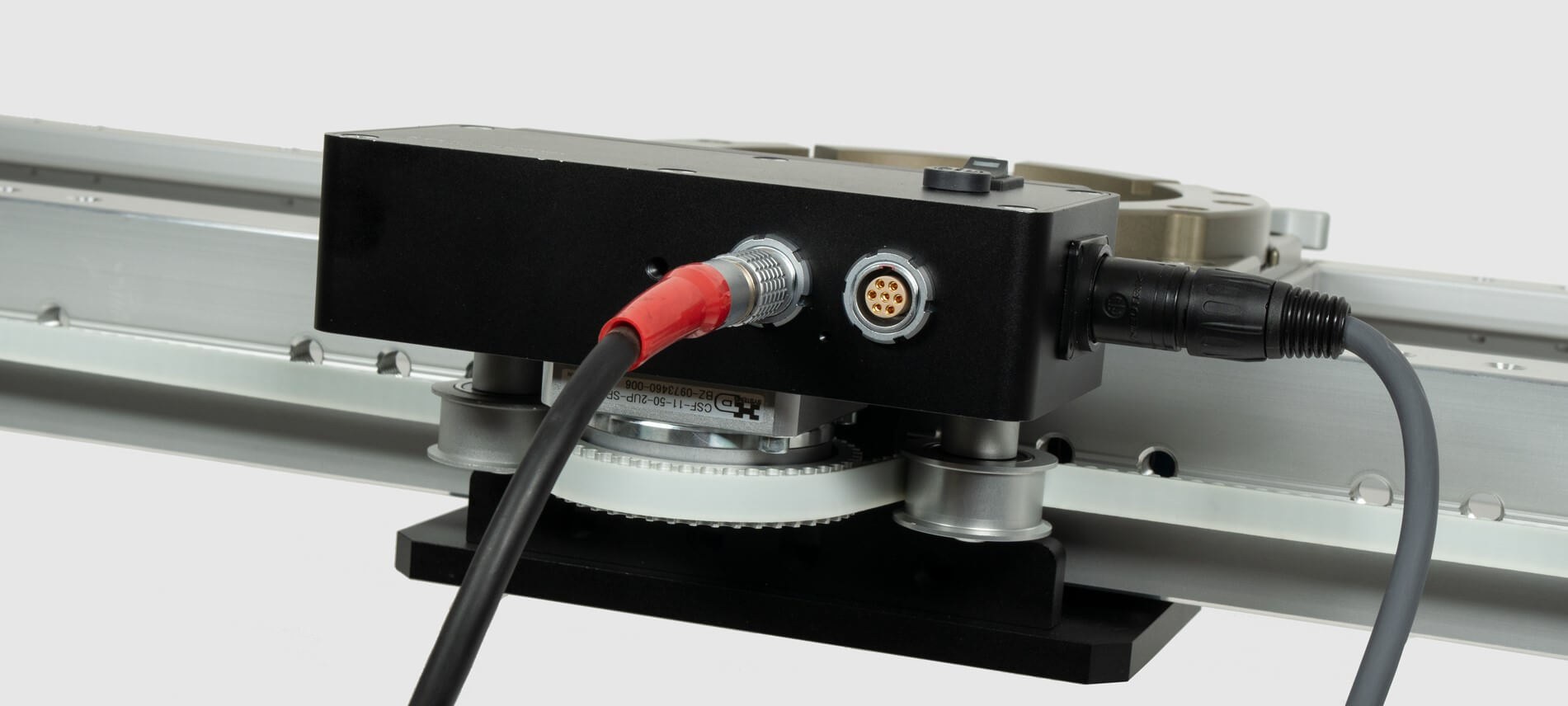 GF-Slider Motor mounted on a GF-Slider rail