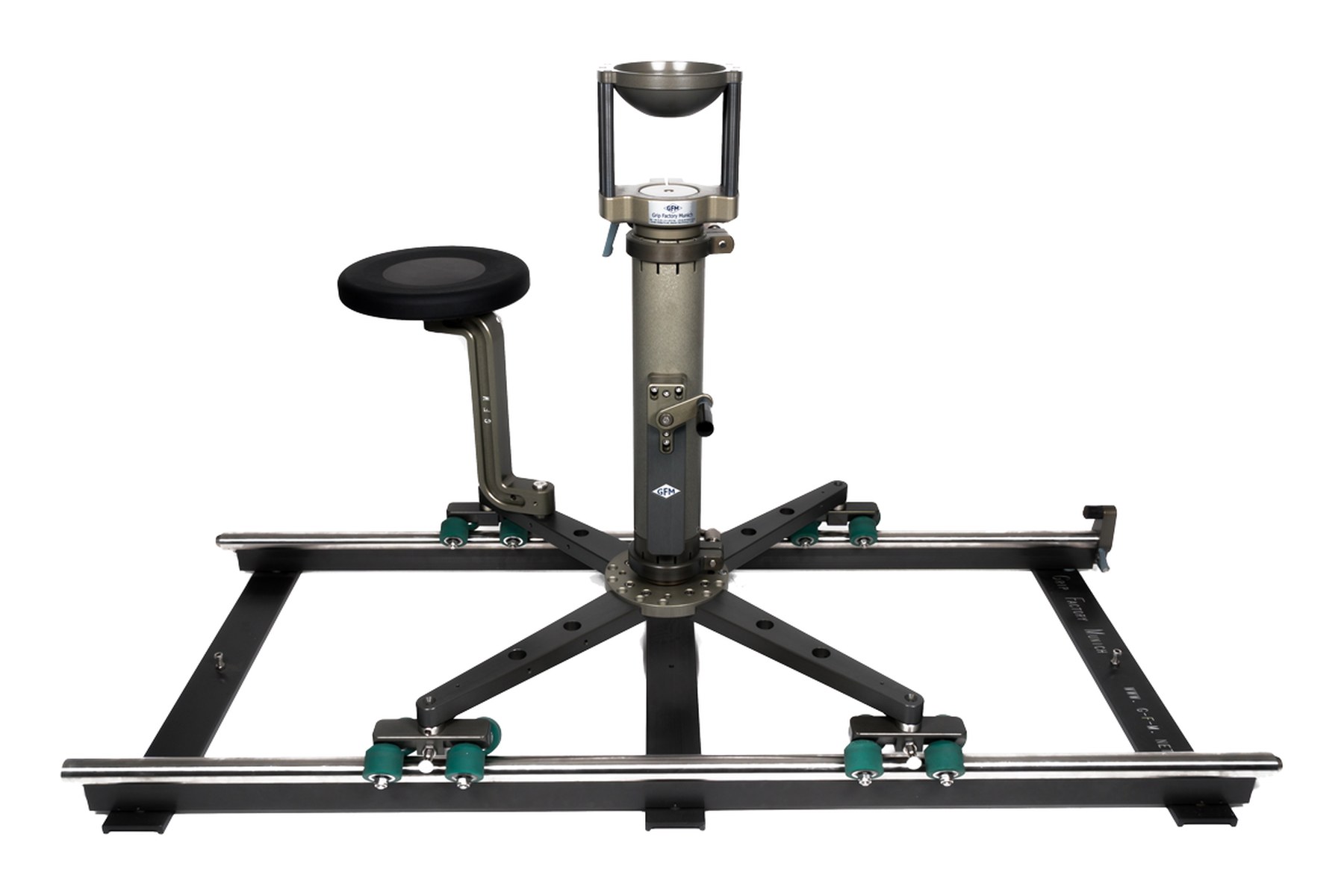 GF-Grip Kit built as a track dolly with a seat and a riser