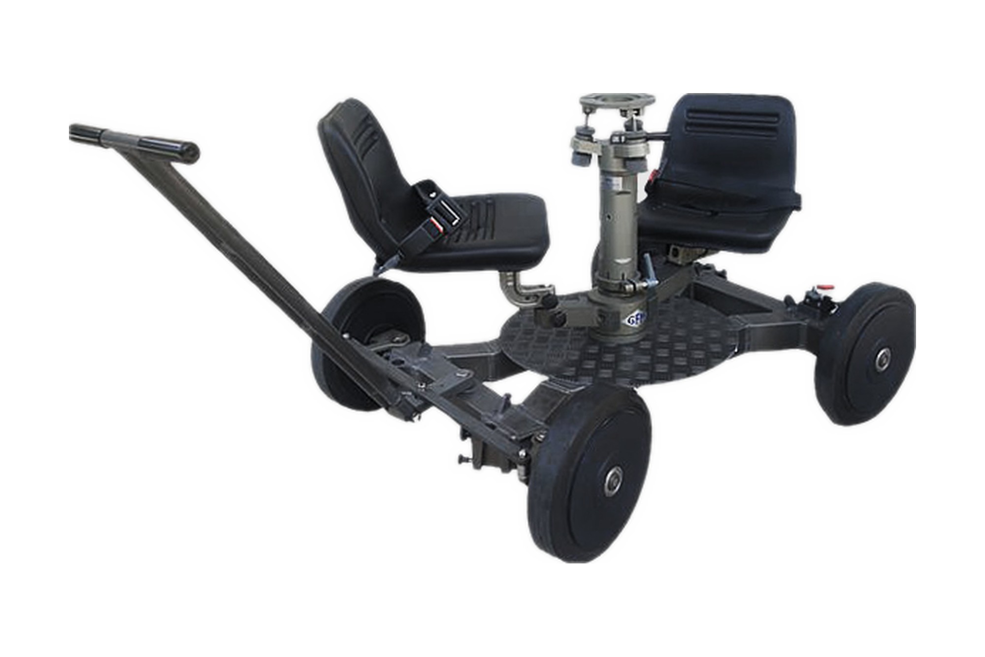 GF-Base Dolly with two dolly seats and the telescopic push bar fitted