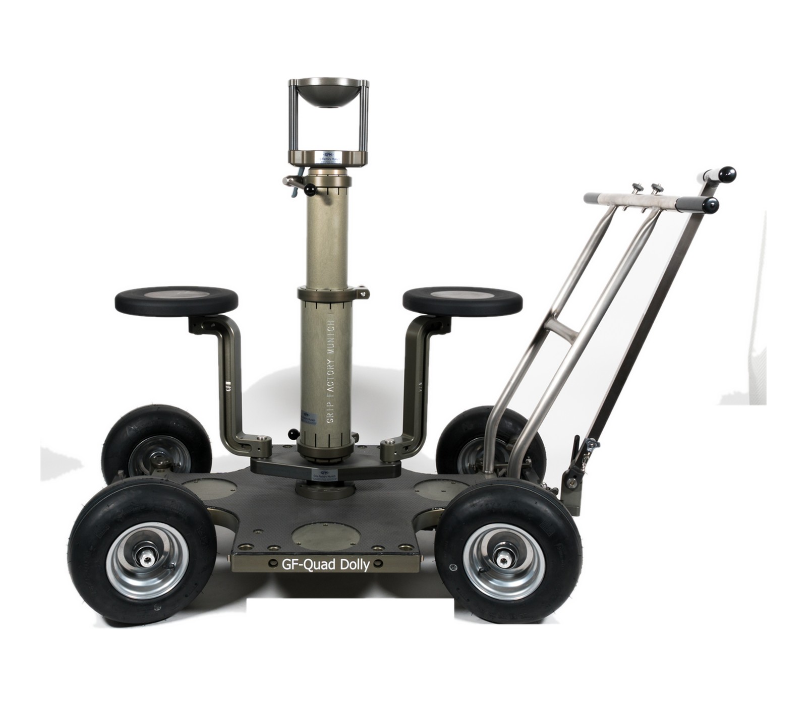 GF-Quad Dolly with riser and two seats on pneumatic wheels