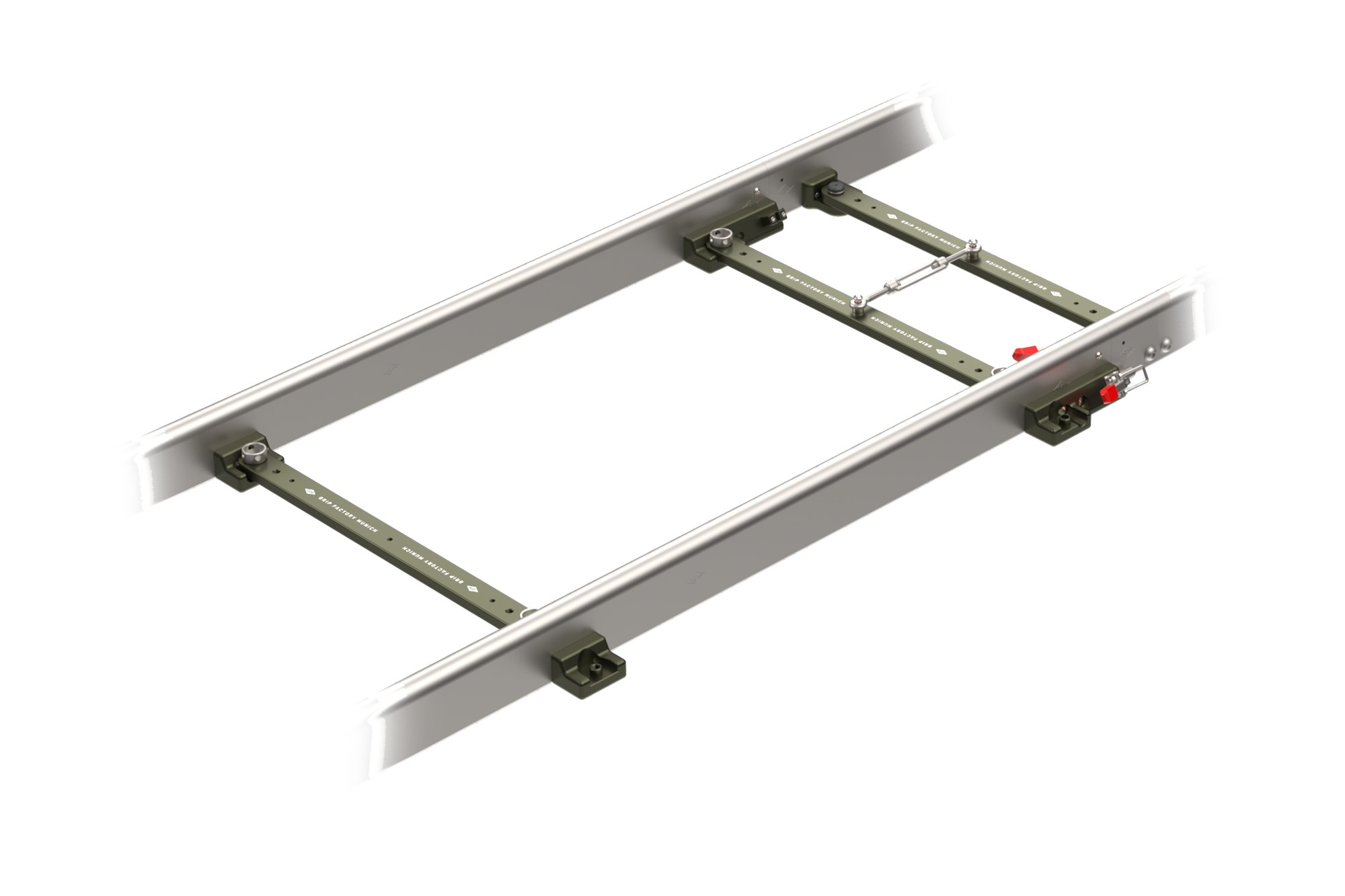 GF-Steel Solo Track assembled with sleepers and cross bracing