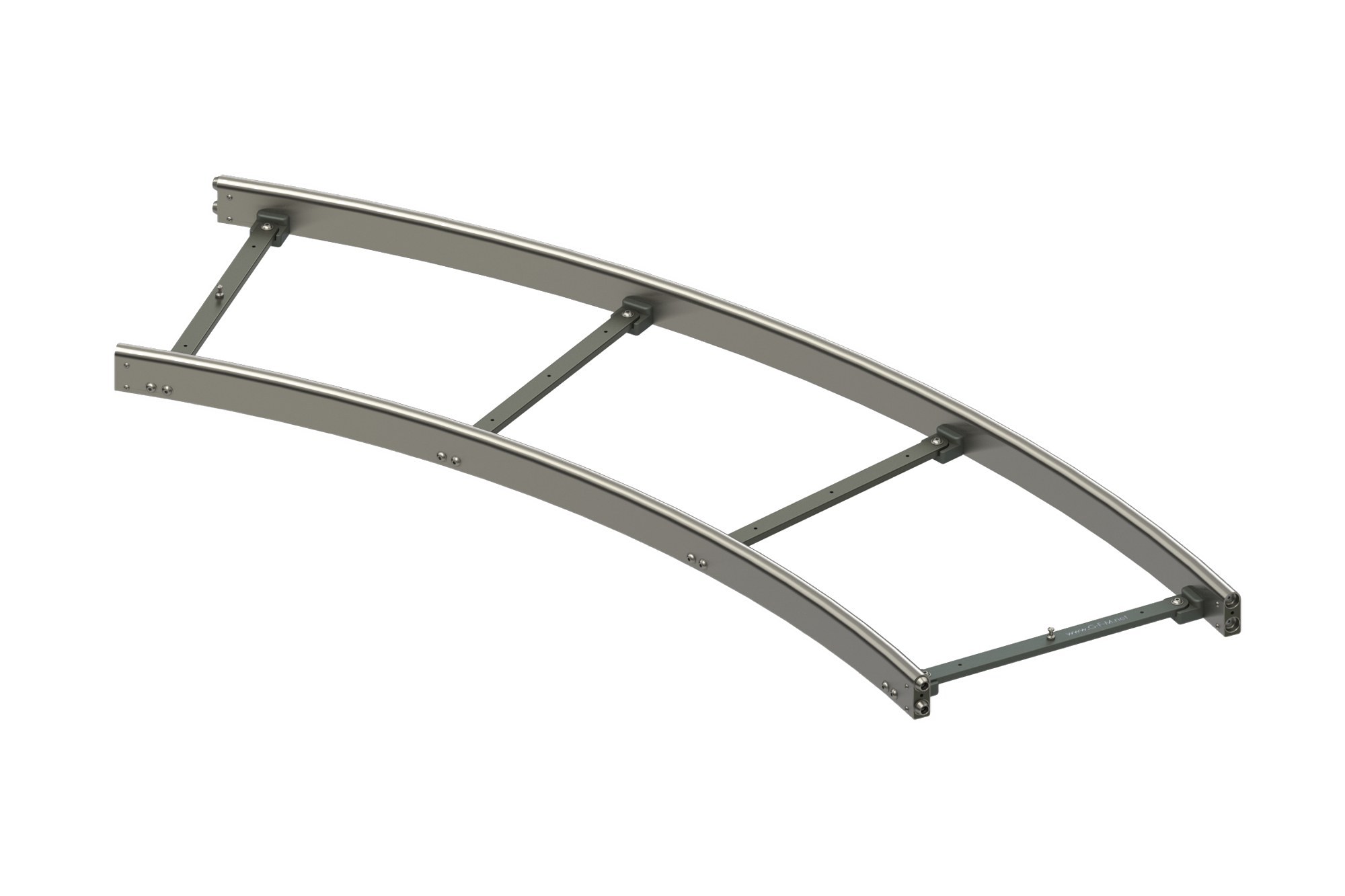 A 45° curve section of GF-Steel Track